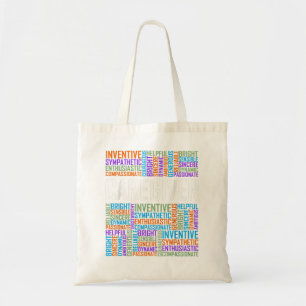 Proud Caregiver Words Caregiver Nurse Appreciation Tote Bag