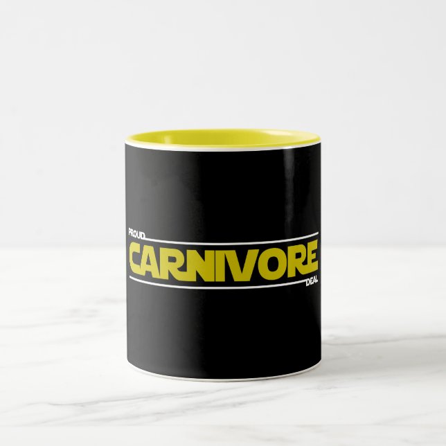 Proud Carnivore. Deal. Two-Tone Coffee Mug (Center)
