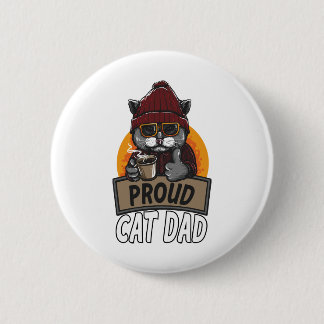 Proud cat dad button