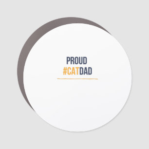 Proud cat dad car magnet