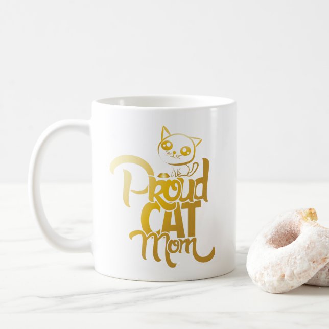 Proud Cat Mom Mug (With Donut)