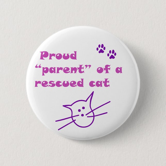 proud cat pinback button (Front)