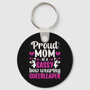 Proud Cheer Mom Of A Cheerleader Mom Cheer Mother Keychain