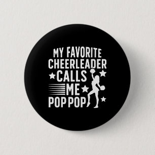 Proud Cheer Pop Pop Cheerleader Pop Pop Cheerleadi Button