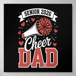 Proud Cheer Senior dad 2026 Acrylic Photo Tile