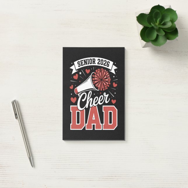 Proud Cheer Senior dad 2026 Post-it Notes (Office)