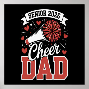 Proud Cheer Senior dad 2026 Poster