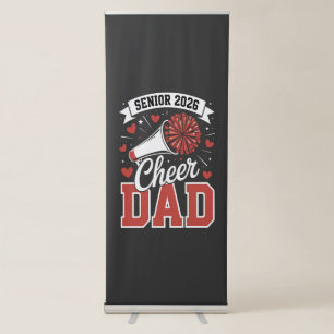 Proud Cheer Senior dad 2026 Retractable Banner