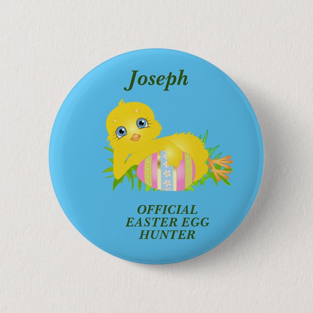 Proud Chick Easter Egg Hunt Button (Front)