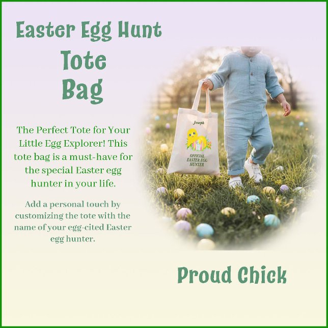Proud Chick Easter Egg Hunt Tote Bag (Creator Uploaded)