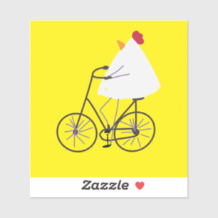Proud chicken biker sticker