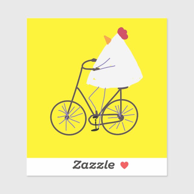 Proud chicken biker sticker (Sheet)