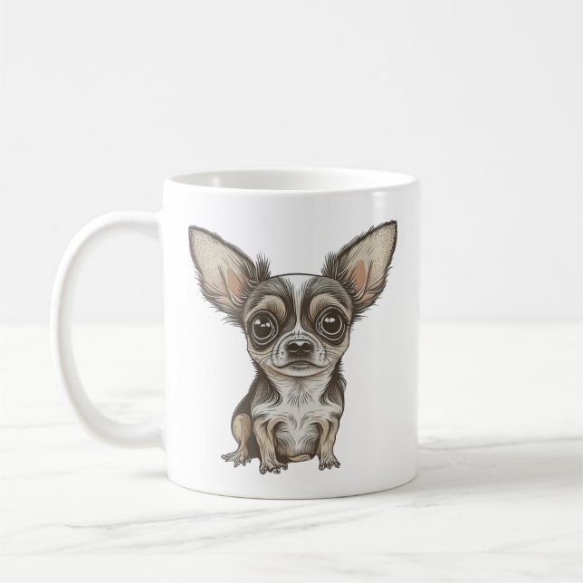 Proud Chihuahua Mom | Funny Dog Coffee Mug (Left)