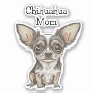Proud Chihuahua Mom Sticker
