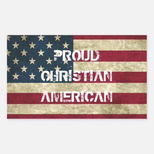 Proud Christian American Sticker