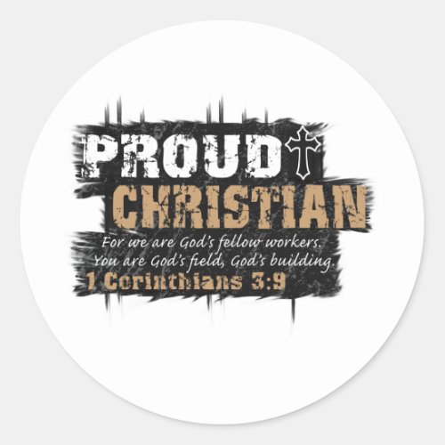 Proud Christian Classic Round Sticker