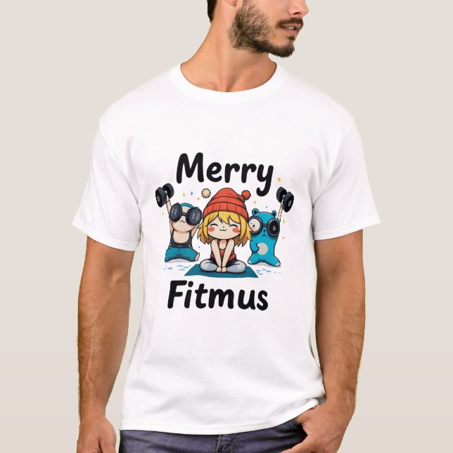 proud Christmas gym T-shirt design (Front)