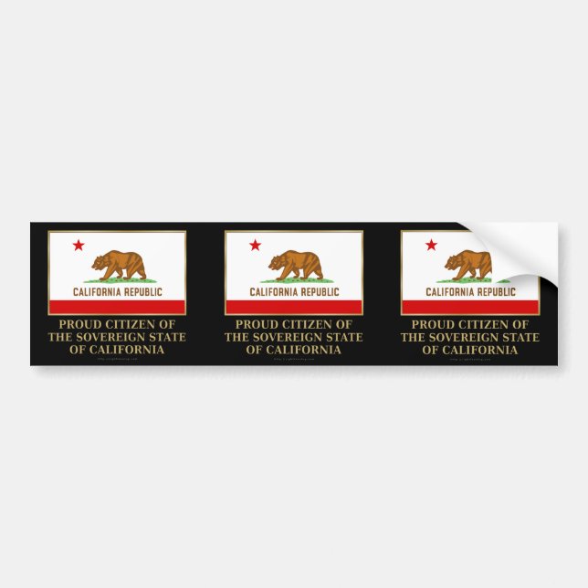Proud Citizen of  California Bumper Sticker (Front)