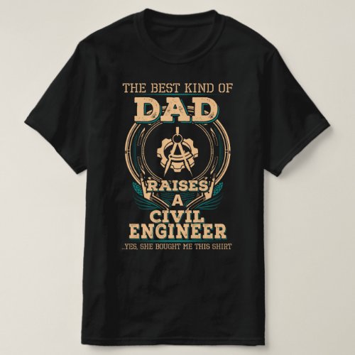 Proud Civil Engineers Dad  T_Shirt