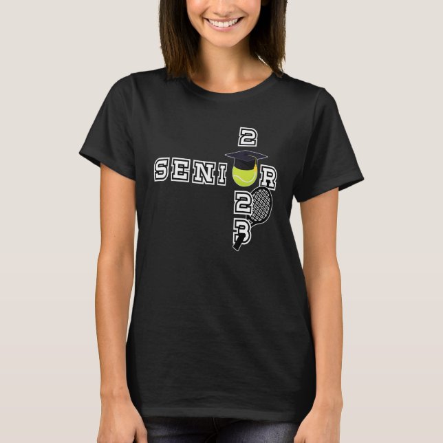 Proud Class of 2023 Tennis Senior Graduation Schoo T-Shirt (Front)