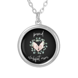 Proud Clubfoot Mom  Silver Plated Necklace