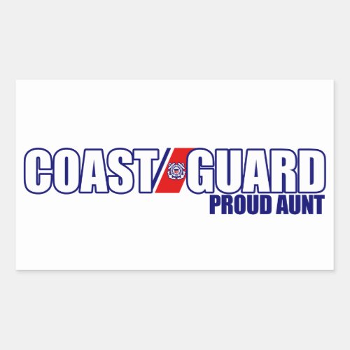 Proud Coast Guard Aunt Rectangular Sticker