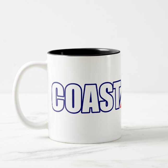 Proud Coast Guard Father Two-Tone Coffee Mug (Left)