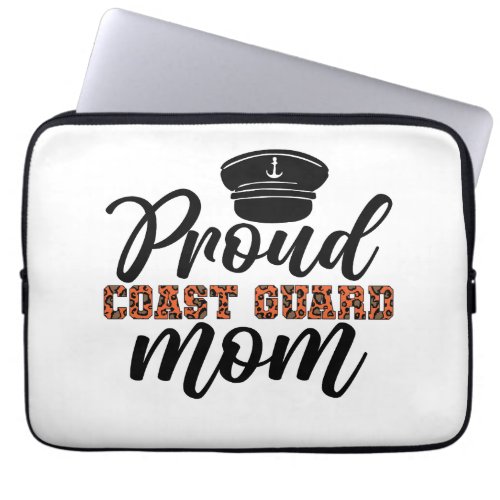 Proud Coast Guard Mom Love for Coast Guard Laptop Sleeve