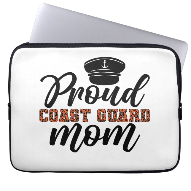 Proud Coast Guard Mom, Love for Coast Guard Laptop Sleeve (Front)