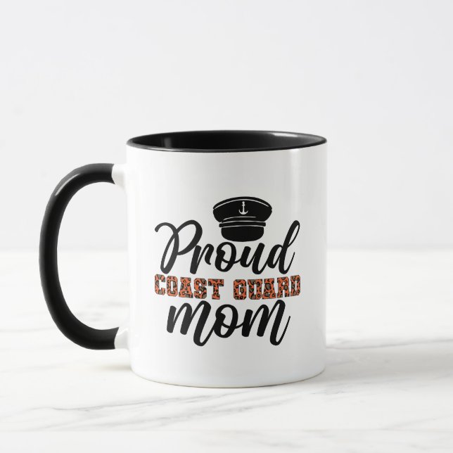 Proud Coast Guard Mom, Love for Coast Guard Mug (Left)