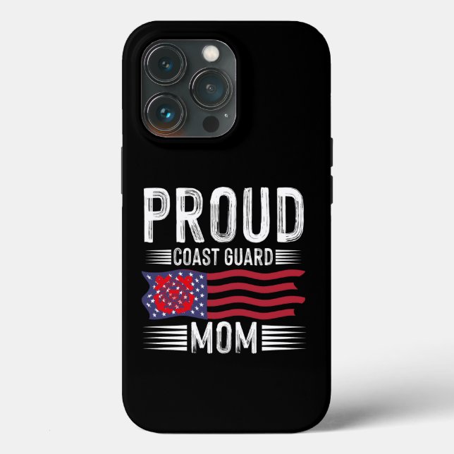 Proud Coast Guard Mom: Support Our Nation's Heroes Case-Mate iPhone Case (Back)