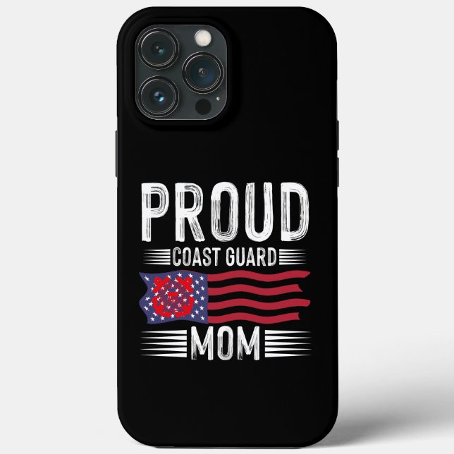 Proud Coast Guard Mom: Support Our Nation's Heroes Case-Mate iPhone Case (Back)