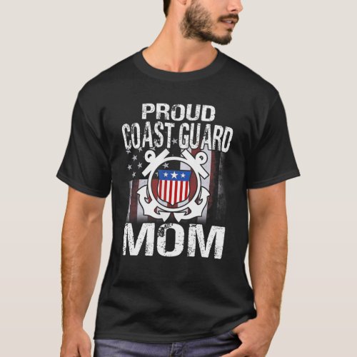 Proud Coast Guard Mom Tee US Coast Guard Veteran