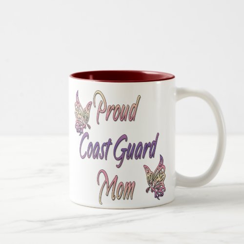 Proud Coast Guard Mom Two_Tone Coffee Mug