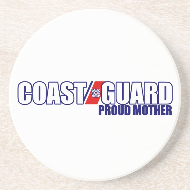 Proud Coast Guard Mother Drink Coaster (Front)