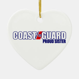 Proud Coast Guard Sister Ceramic Ornament