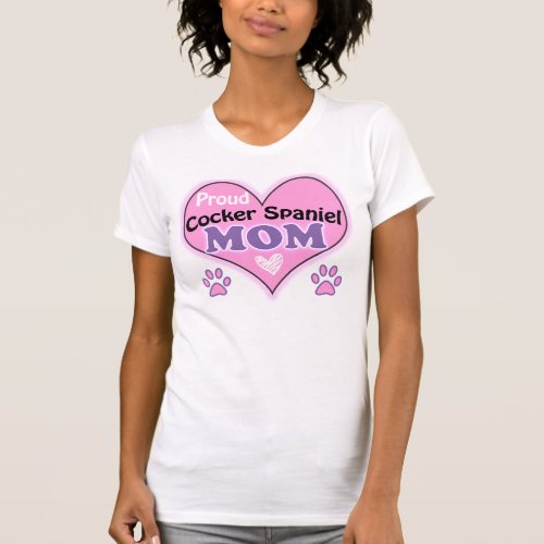 Proud cocker spaniel Mom T_Shirt