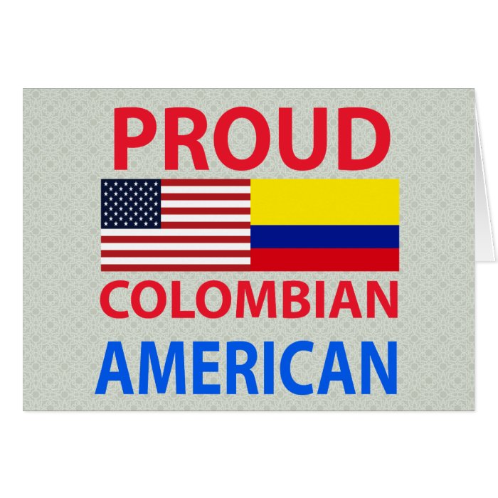 Proud Colombian American Greeting Cards