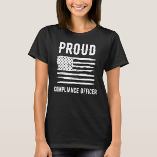 Proud Compliance Officer Profession American Flag T-Shirt