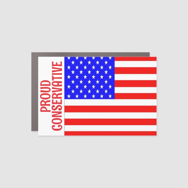 Proud conservative bumper sticker magnet (Front)