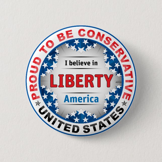 Proud Conservative Pinback Button (Front)