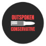 Proud Conservative Republican Anti-Liberal Gun Own Classic Round Sticker