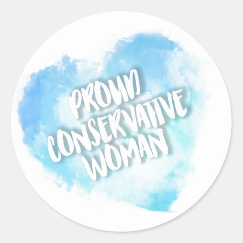Proud Conservative Woman Sticker