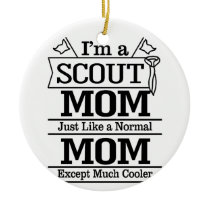 Proud Cool Scout Mom Photo Ceramic Ornament