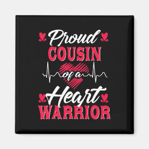 Proud Cousin Of A Heart Warrior Chd Awareness  Magnet