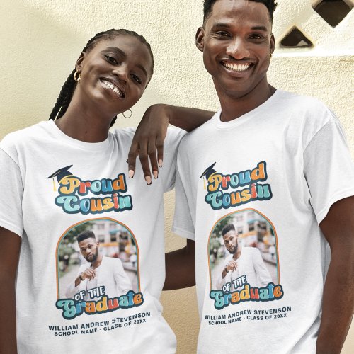 Proud cousin of the graduate photo groovy retro T_Shirt