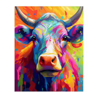 Proud Cow, the Epitome of Bovine Pride Acrylic Print