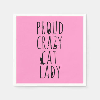 Proud Crazy Cat Lady Paper Napkins
