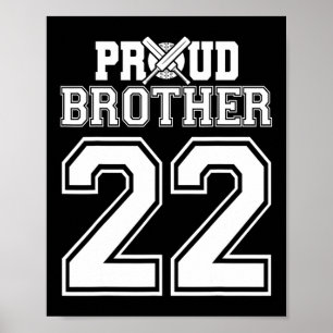 Proud Cricket Brother Number 22 Poster
