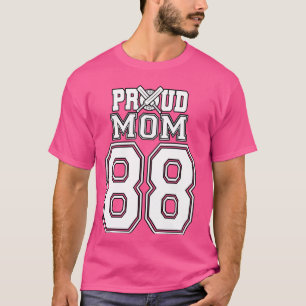 Proud Cricket Mom Number 88 T-Shirt